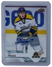 Jan Drozg 2018-19 Upper Deck CHL Hockey Autograph Insert Card Cataractes #30