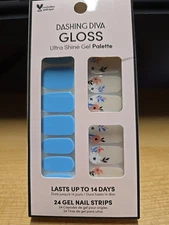 Dashing Diva Gloss Ultra Shine Gel Palette 24ct Gel Nail Strips MGS73 Waterscape