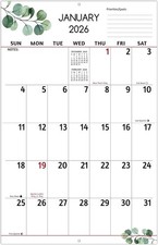 Wall Calendar 2025-2026 - Large Print Calendar, Jul 2025 - Dec 2026, 14.6 x 22.8