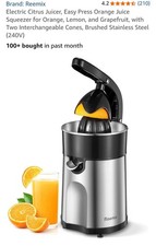 Electric Citrus Juicer, Easy Press Orange Juice Squeezer Brushed Stainless Steel