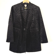 Chico's Velvet Zebra Print Blazer Jacket Career Party Elegant Size 2P Oversized