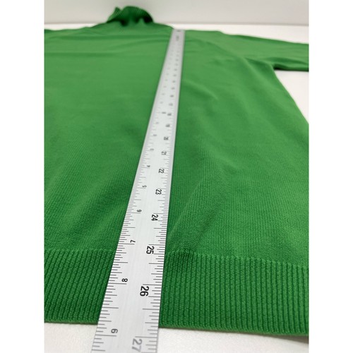 Vintage Puritan Short Sleeve Turtleneck Sweater Green Women L 60s Retro Ban-Lon - Picture 6 of 8