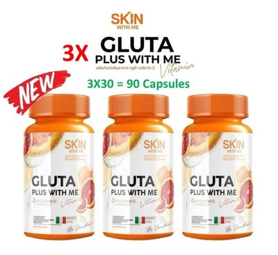 3X GLUTA Plus WITH ME Vitamin C Blood Orange Antioxidant Bright Skin NEW FORMULA