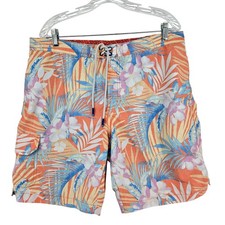 Tommy Bahama Swim Trunks Mens XL Board Shorts Floral Recycled Polyester Swimwear