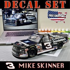 1/12 RC NASCAR Decals Mike Skinner 3 GM Service Chevy Silverado Losi/Pro-Line
