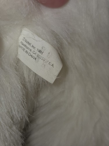 Peluche lapin animal Mattel My Child 1986 1986 blanc crème bronzé articulé si mignon - Photo 9/18