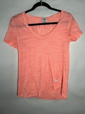 Victoria  s Secret PINK V Neck Tee Size XS Fits Up To M Dog EUC Comfy Soft