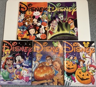 (5) Fundas Vintage Catálogo Disney Halloween/Villanos 2002 2003