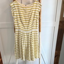 Bellerose Yellow and White Striped Women’s Vintage Look Dress