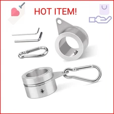 2 Pack Aluminum Alloy Flag Pole Rings, 360 Degree Rotating Flagpole Flag Mountin