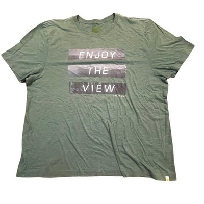 Life Is Good Enjoy The View Graphic Tee Green Outdoors Nature Shirt Men XXL