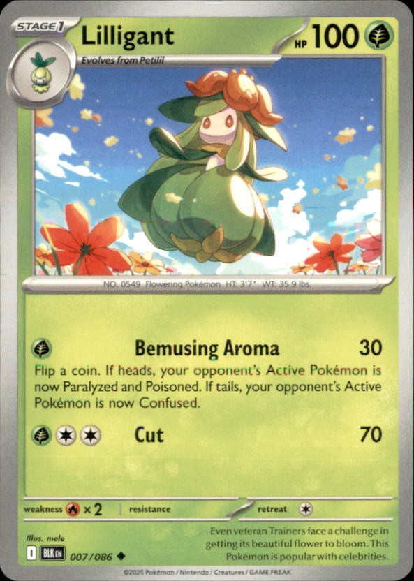 Pokemon Lilligant 7 Black Bolt 5 Card Lot Non Holo