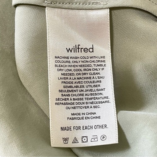 Aritzia Wilfred Only Slip Bias Cut Satin Maxi Dress Silver Sage Green 1X - Picture 15 of 16