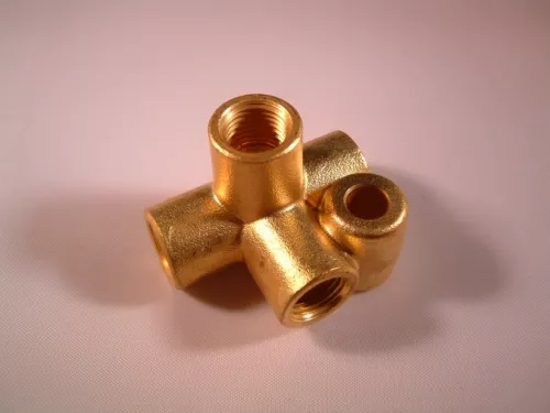 IMPERIAL BRAKE PIPE 4 WAY UNION FITTING 3/8th x 24tpi UNF KITCAR HOTROD CUSTOM