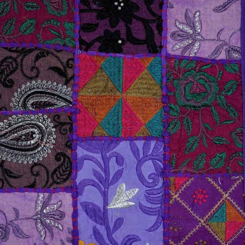 Indian Cotton Patchwork Table Runner Embroidered Dining Table Tapestry 152X45 cm - Picture 5 of 5