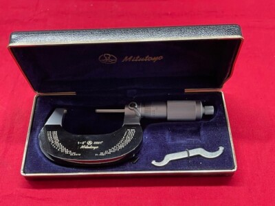 Mitutoyo 102-226 Outside Micrometer 1-2'' Range .0001'' Friction  IN STOCK VINTAGE