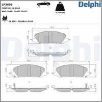 Delphi LP3699 Bremsbelagsatz, Scheibenbremse FüR Ford USA
