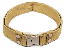 Khaki Dark Heavy Duty Tactical Belt Load Bearing Police Security Military 54mm