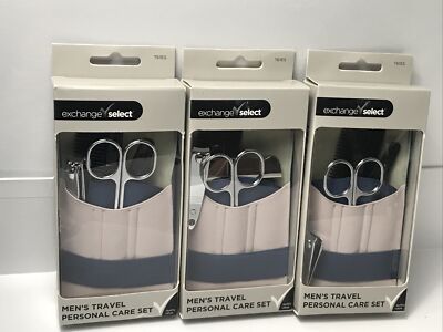 Lot of 3 - Exchange Select - Mens Travel Personal Care Set Kit 5 Piece NIB