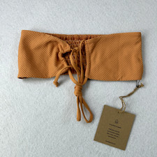 Stone Fox Bikini Top Swim Womens XS Meadow Sandstone Pique NWT