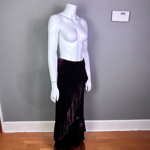 Lauren Ralph Lauren skirt large purple velvet ruffle long fairy goth royalcore - Picture 9 of 10