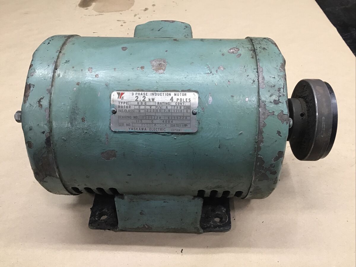 YASKAWA 3 PHASE INDUCTION MOTOR BDQ 2.2KW 4POLES 1710 RPM YASKAWA 3 PHASE INDUCTION MOTOR BDQ 2.2KW 4POLES 1710 RPM