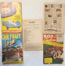 5---1954 5 X 8  (2) Rod & Custom & (3) Car Craft Magazines