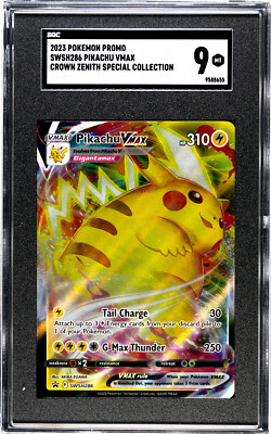 Pikachu VMAX SWSH #286 Pokemon TCG Crown Zenith SGC 9 Mint Pikachu VMAX SWSH #286 Pokemon TCG Crown Zenith SGC 9 Mint