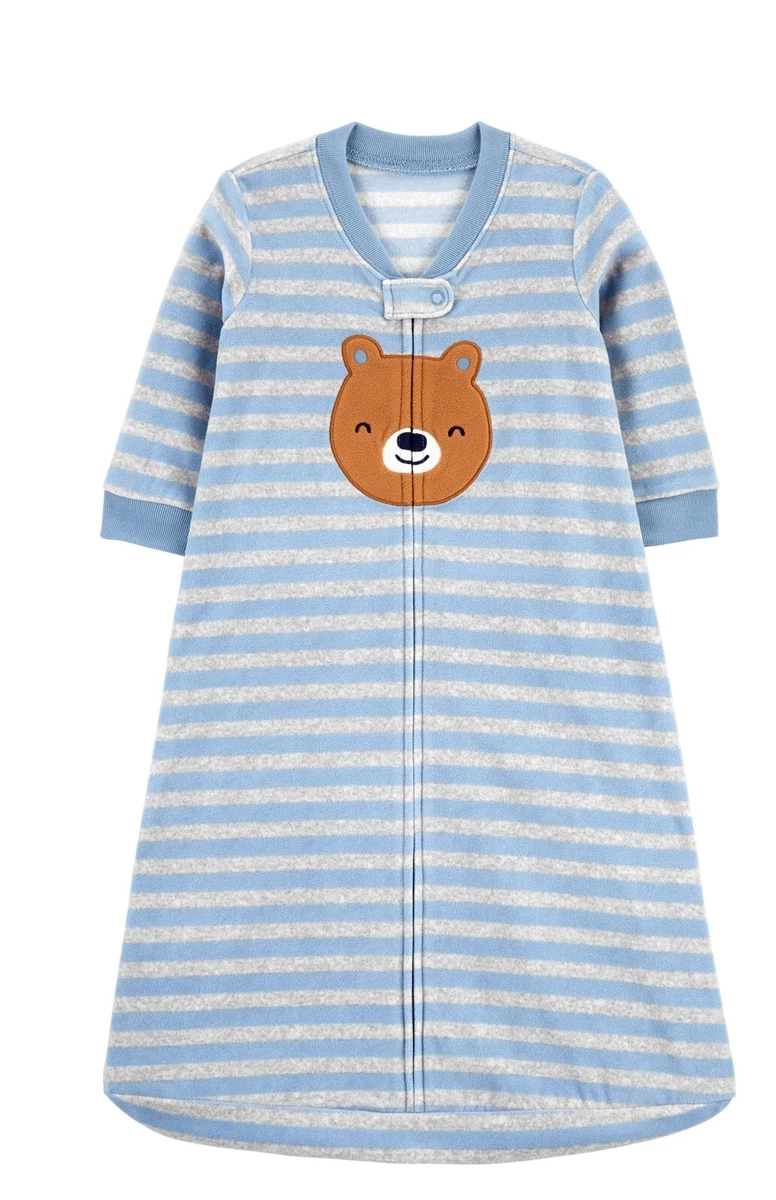 Nwt TWINS 6 9 m carters teddy bear sleep sack gown fleece bath layette pajamas eBay