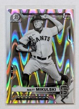 2021 Bowman Chrome Matt Mikulski Raywave Refractor #BDC-179 San Francisco Giants