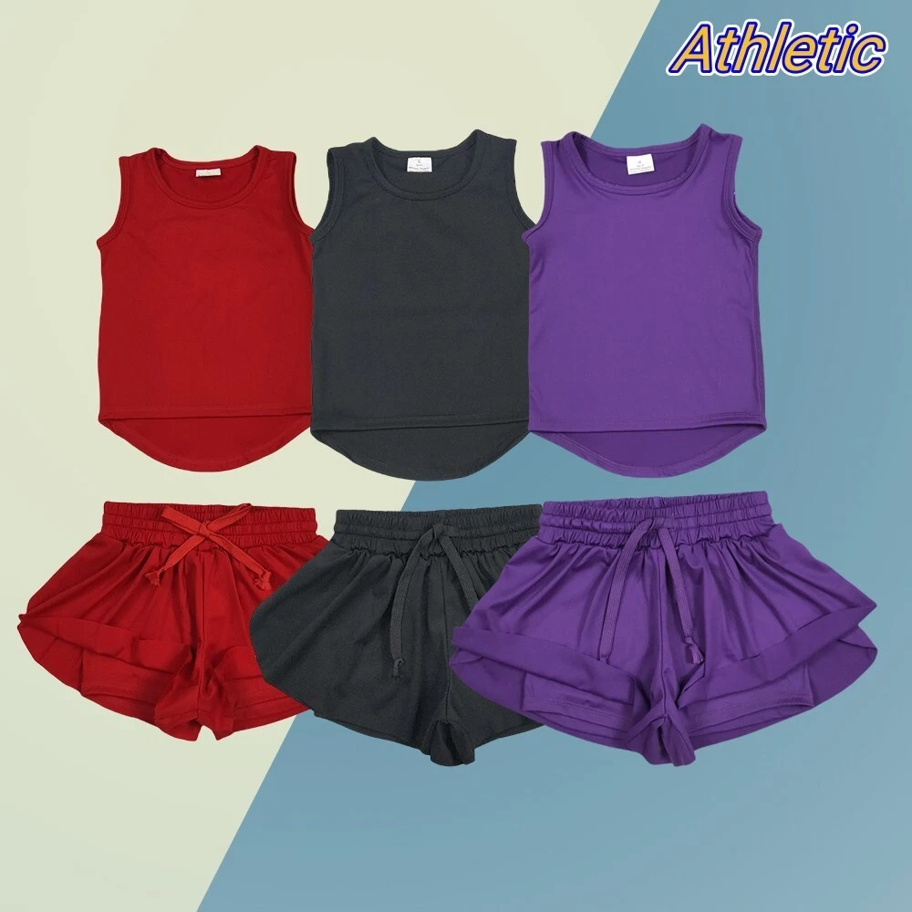 Kids Girls Athletic Summer Clothing Solid Color Tank Top Skort Yoga Running Set
Opens in a new windo