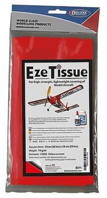 Deluxe-Materials EZE Tissue Red 5 per pack - Plastic Model Aircraft Accessory