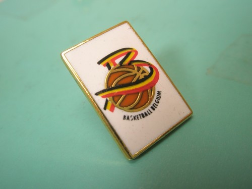 Basketball Belgium Vintage ENAMEL Tie Tack Lapel Pin colorful sports olympic m70 - Picture 4 of 5