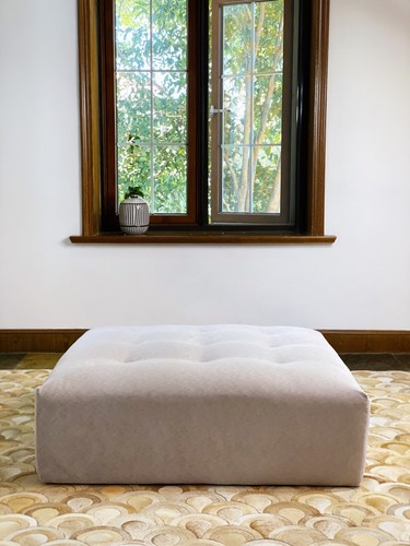 Custom Handmade Immobile Modular Sectional Armless Sofa Ottoman Couch Footman - Picture 6 of 10