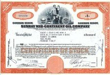 Sunray MID-Continent Oil Company, Delaware, 1956 (1 Share)