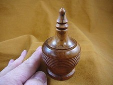  BOX-168 BURL BOX small Thuya Wood African carved carving boxes Morocco Exotic