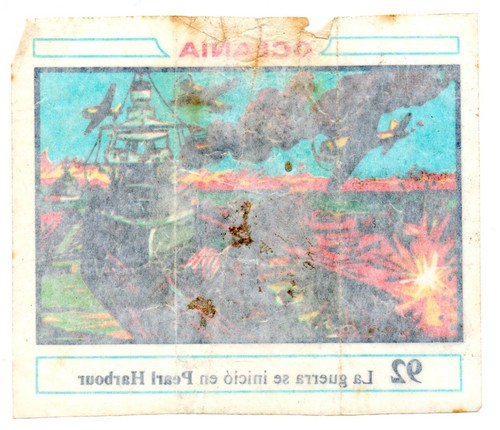 PEARL HARBOUR #92 CROMO OCEANIA 1968 DUNKIN RECUPERADO DE ALBUM - Imagen 2 de 2