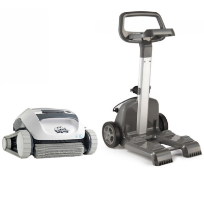 Dolphin E10 Robotic Swimming Pool Cleaner With Upgraded Filter Plus Caddy for...