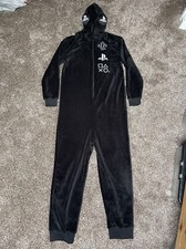 Boys  Black One Piece Pyjama Age 12-14
