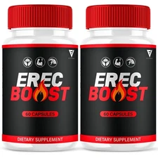 (2 Pack) Erec Boost for Men ErecBoost Maximum Strength Supplement (120 Capsules)