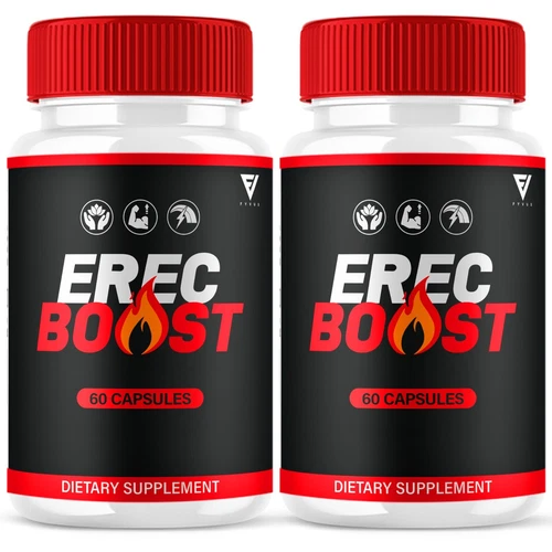 2 Pack Erec Boost for Men ErecBoost Maximum Strength Supplement 120 Capsules
