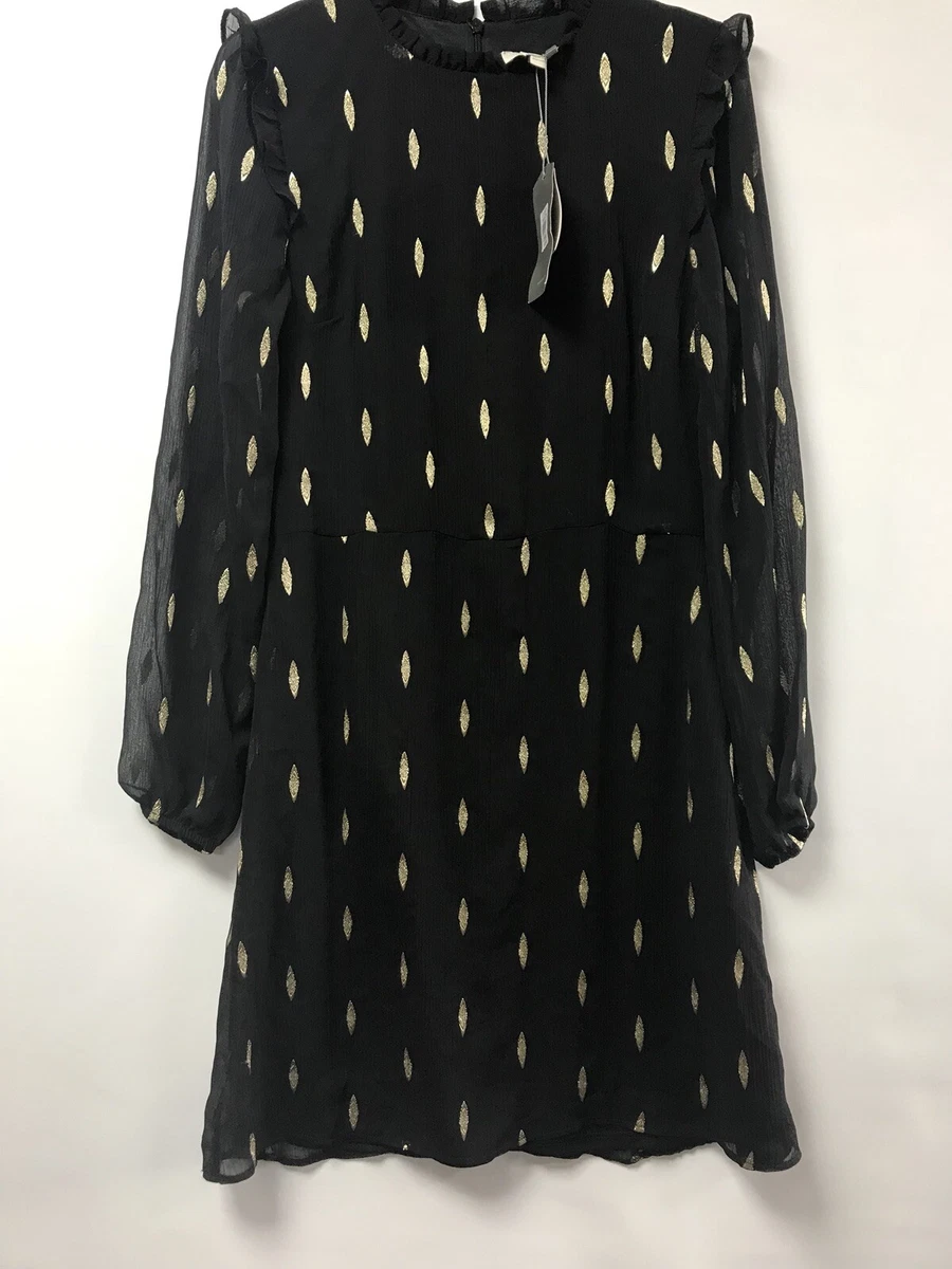Oasis black gold clearance dress