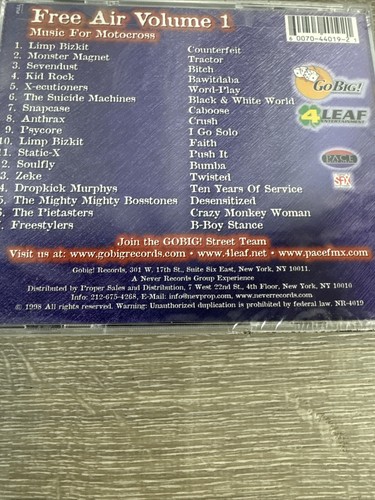 Rare Free Air Volume 1 Music CD For Motocross Limp Bizkit, Kid Rock & More New - Picture 5 of 6