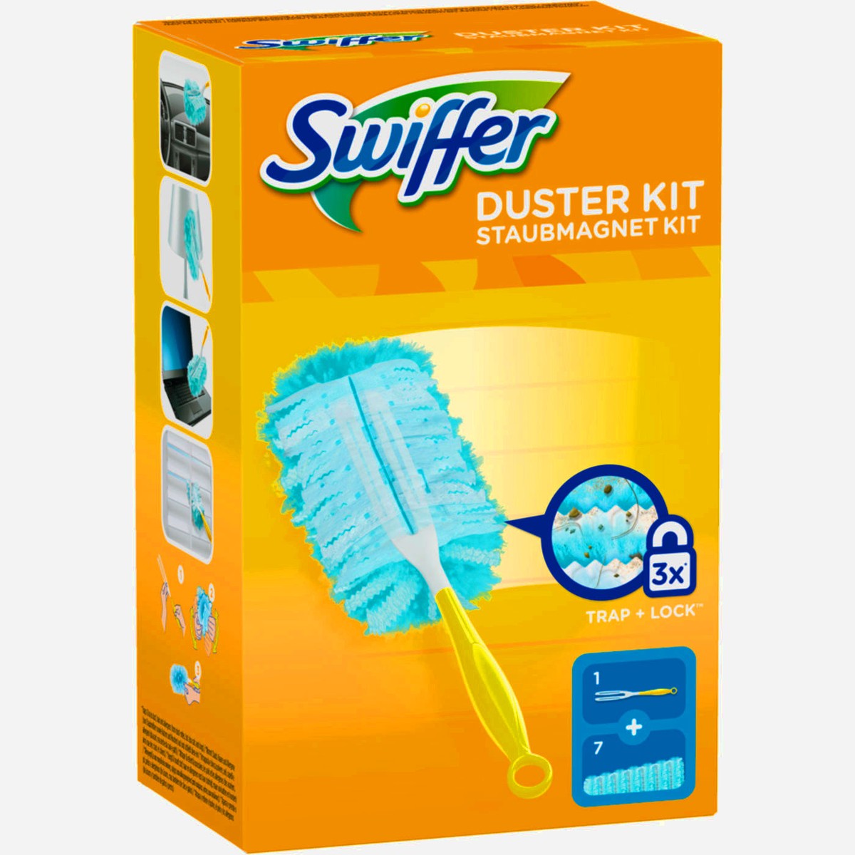 Swiffer Duster Staubmagnet Kit Starter Set 1 Stab 7 Tücher Staubwedel #02