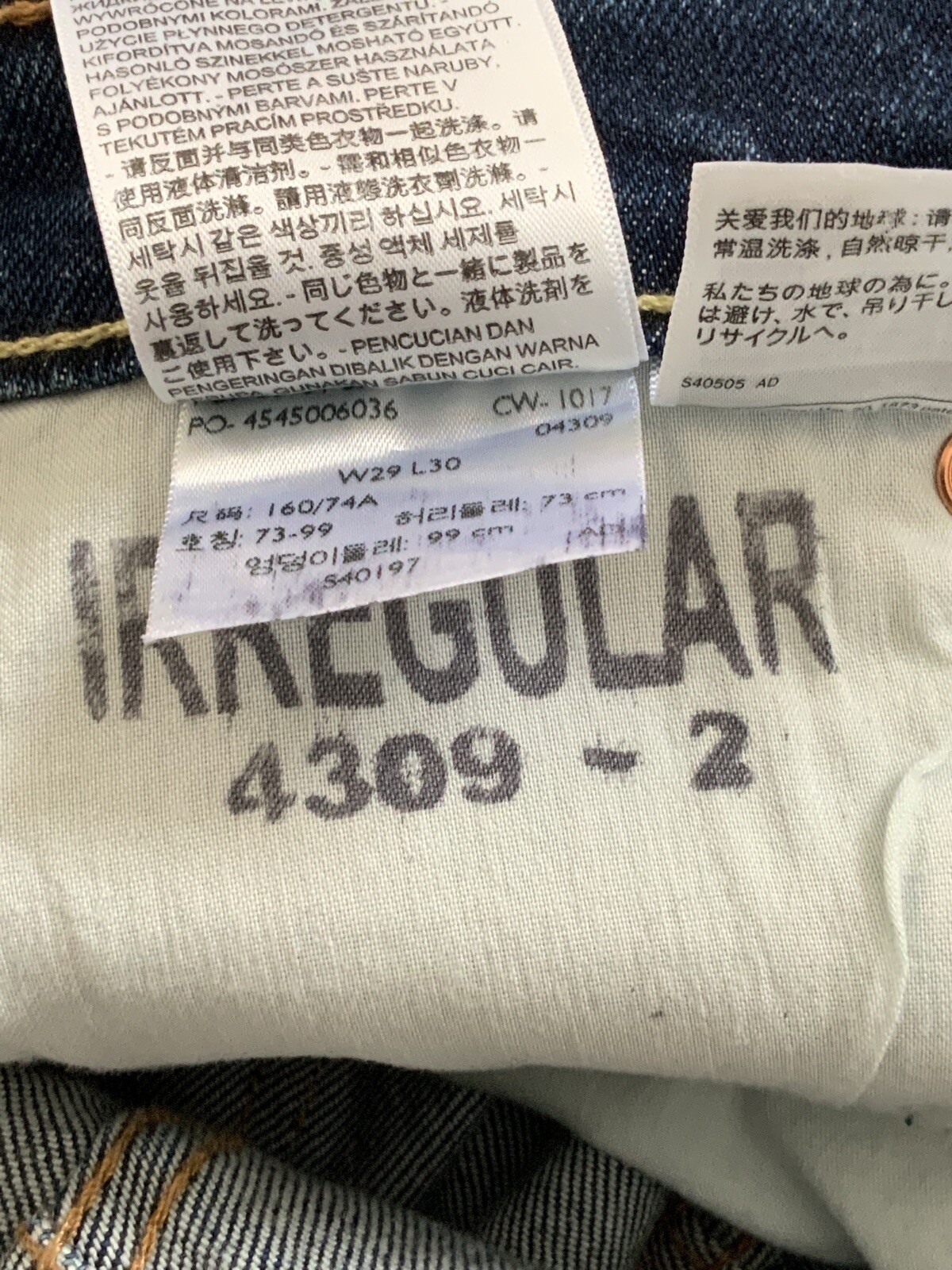 Levi S Altered 711 Jeans 32x30 Skinny Ripped Distress Gem