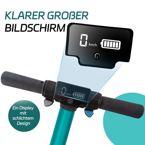Elektroroller Kinder maximale 12km/h klappbar LED Display Ab 8 Jahren 150W Grün - Bild 3 von 11