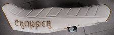 Sella bianca scritta CHOPPER attacco per canotto rotondo Giuliari 2 posti ciclom