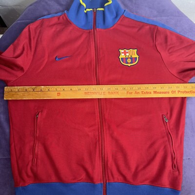 Nike 382370-655 FC Barcelona Red/Blue Soccer Jacket Men's