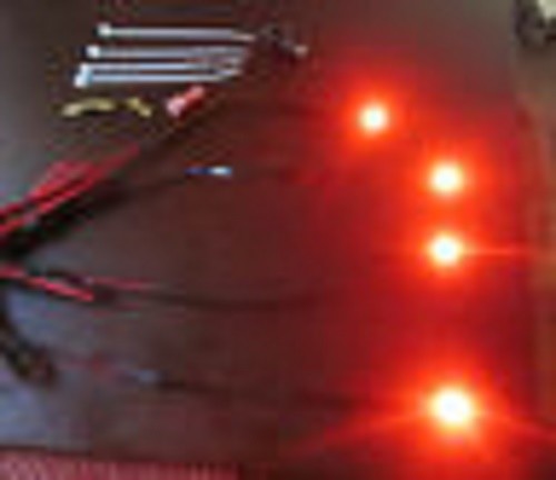 RED 5050 SMD PRE-WIRED WATERPROOF SQUARE LEDS 4 LEDS FITS ALL ACURA KIA - Picture 3 of 3