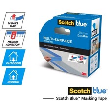 2 ROLLS of 3M Scotch Blue Multi-Surface Premium Masking Tape, 36mm x 41m Quality